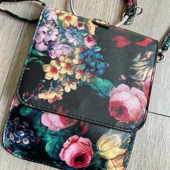 CARLOS By Carlos Santana Floral Print Mini Crossbody Bag - Picture 1 of 8